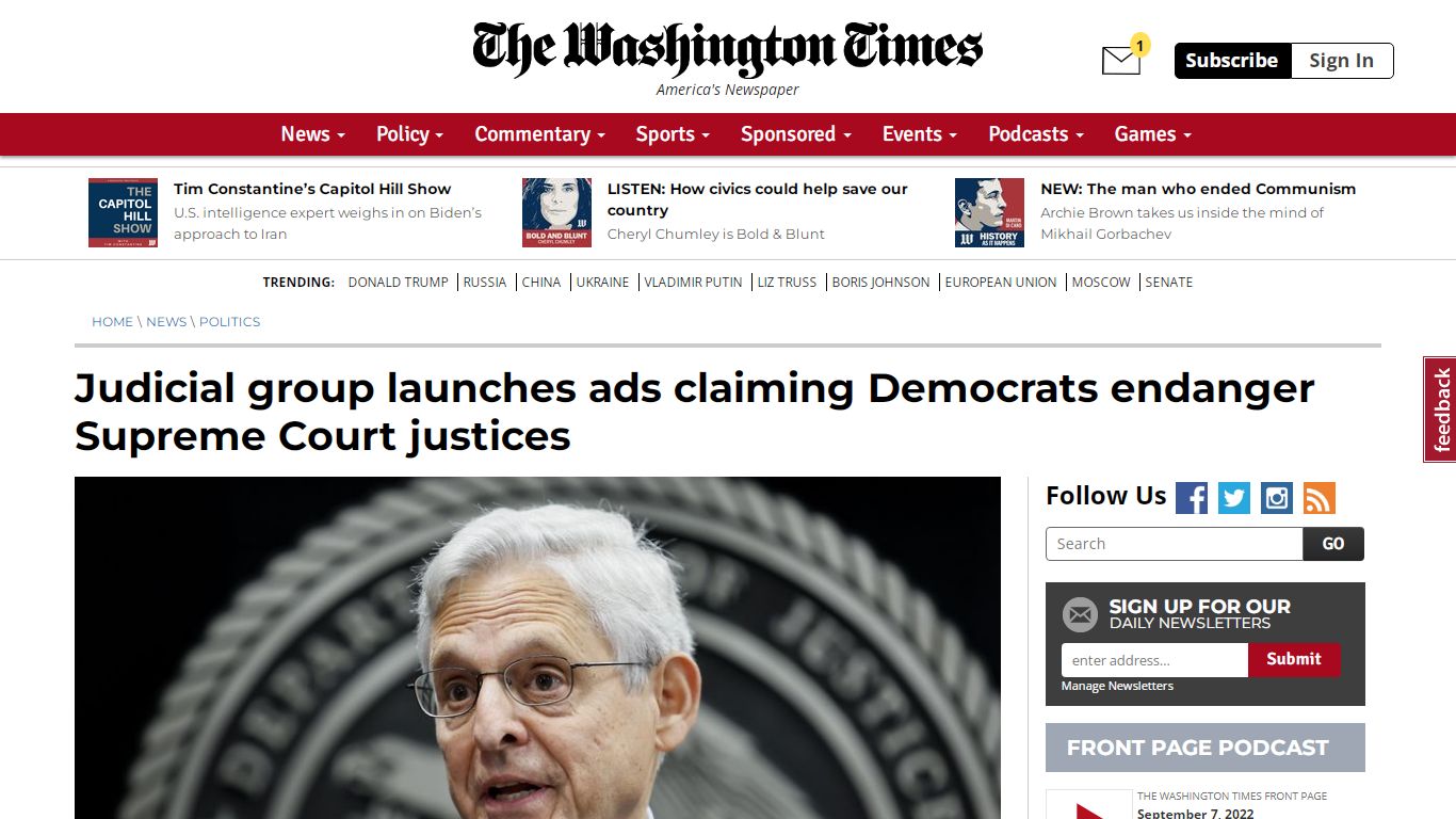 Judicial group launches ads claiming Democrats endanger Supreme Court ...