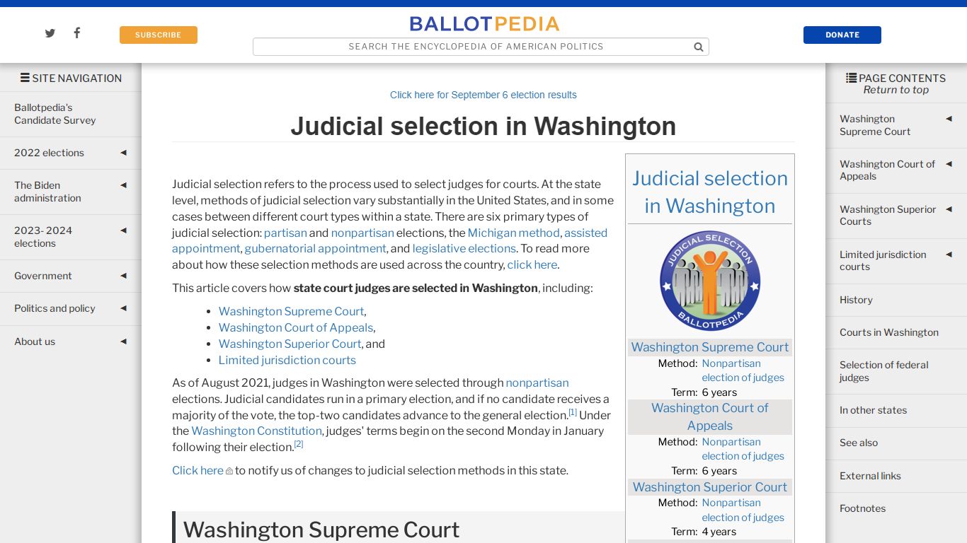 Judicial selection in Washington - Ballotpedia